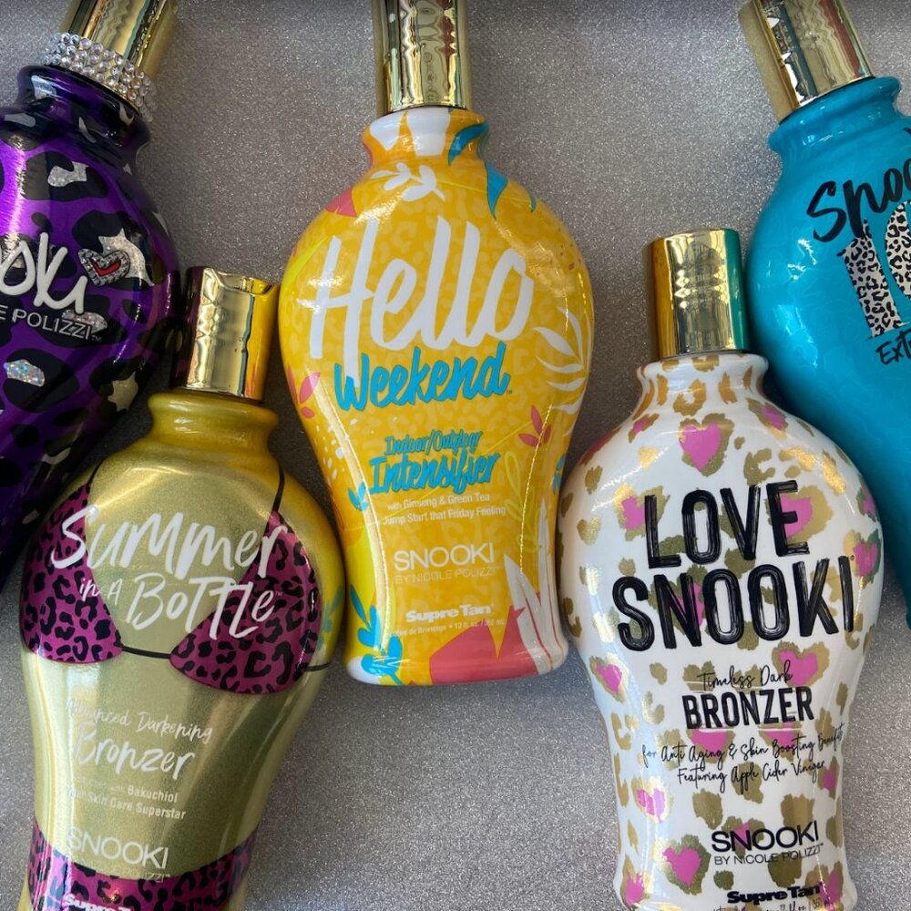 LOT OF 5 -  NWT THE SNOOKI COLLECTION TANNING LOTION LUXE SET